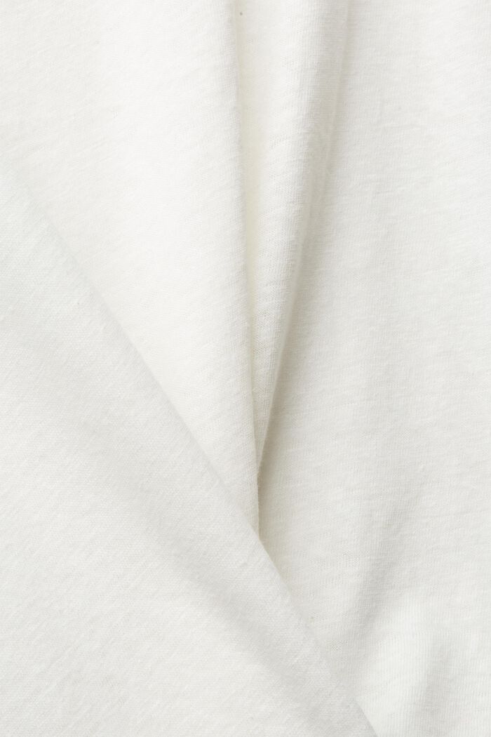 CURVY med linneandel: bas-T-shirt, OFF WHITE, detail image number 1