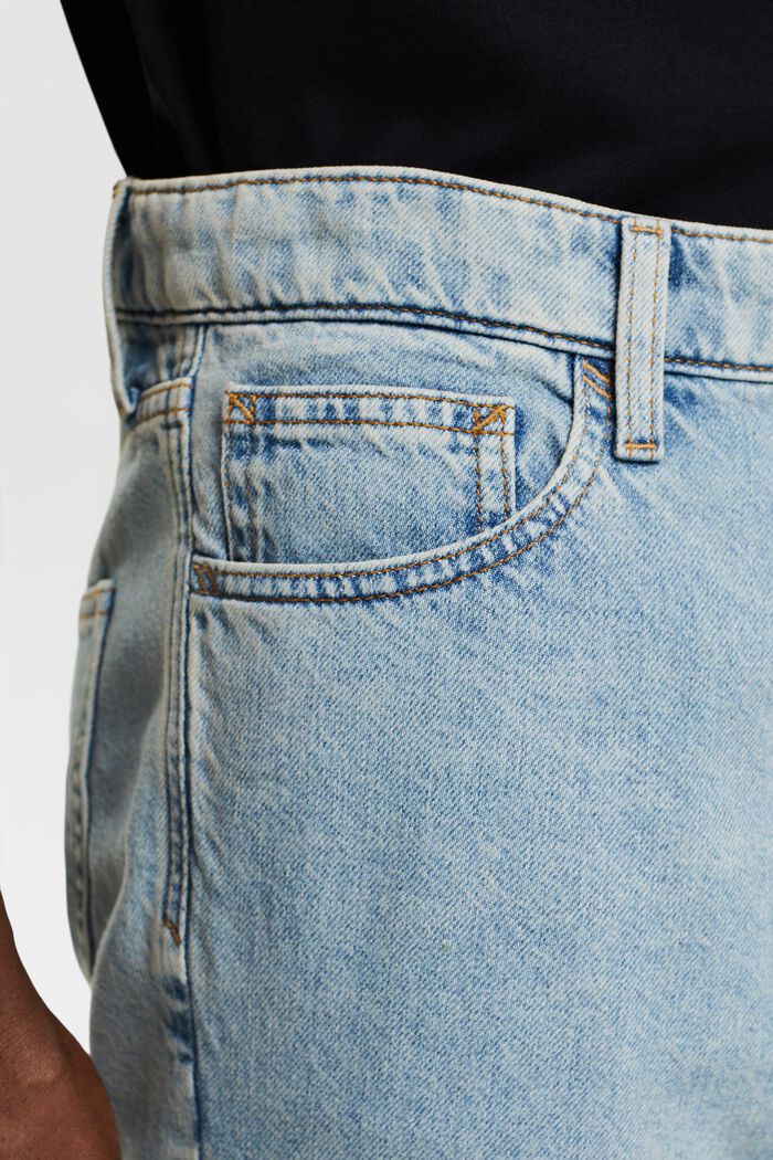 Lediga jeansshorts med medelhög midja, BLUE LIGHT WASHED, detail image number 2
