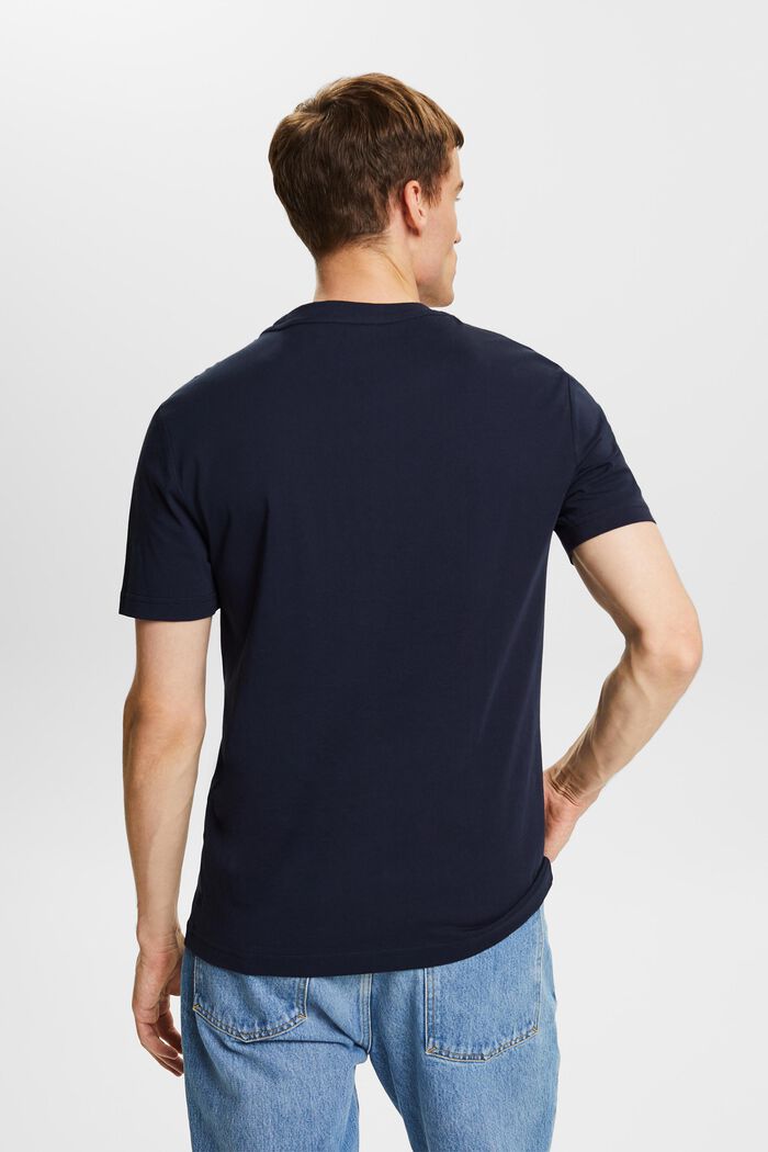 Jersey-T-shirt i ekologisk bomull, NAVY, detail image number 3