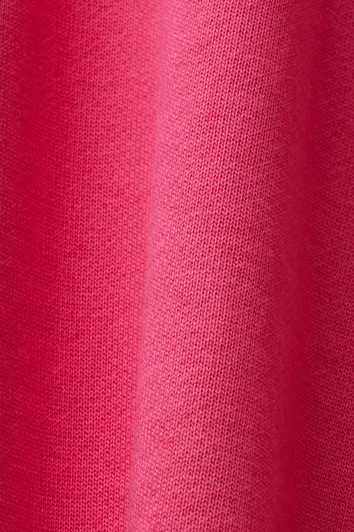 Rundhalsad sweatshirt med tryck, 100% bomull, PINK FUCHSIA, detail image number 5