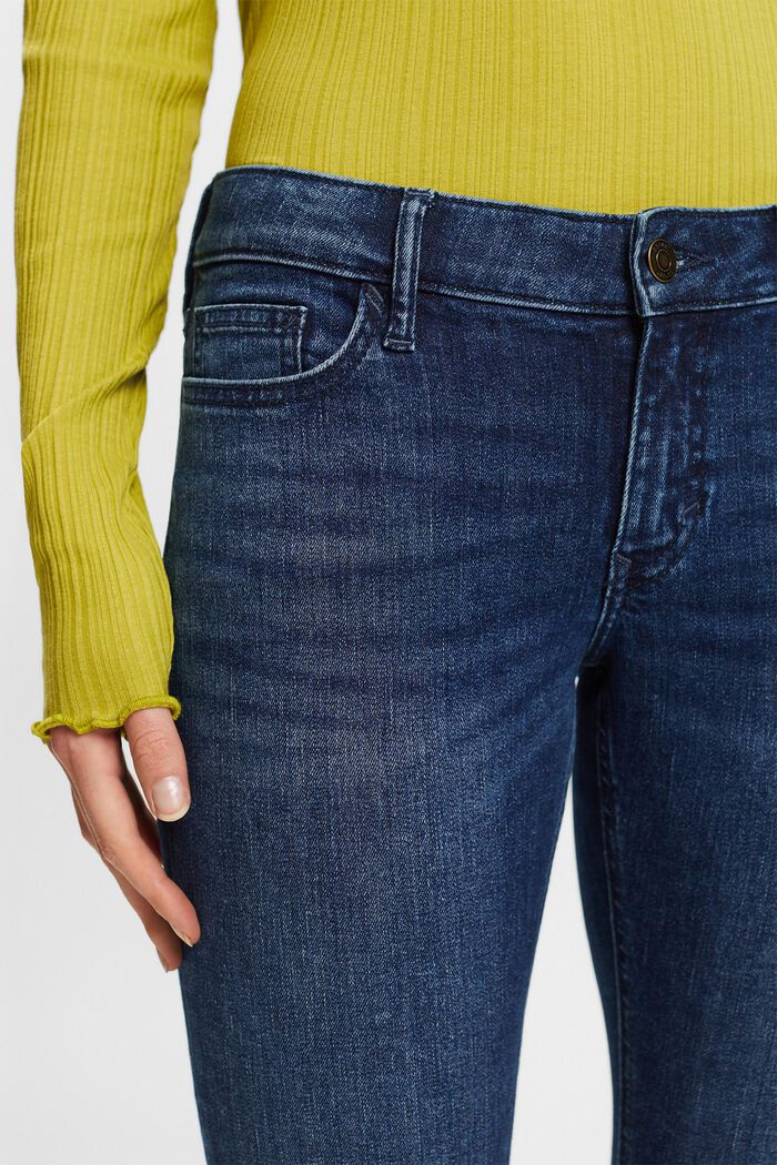Skinny-jeans med låg midja, BLUE DARK WASHED, detail image number 1