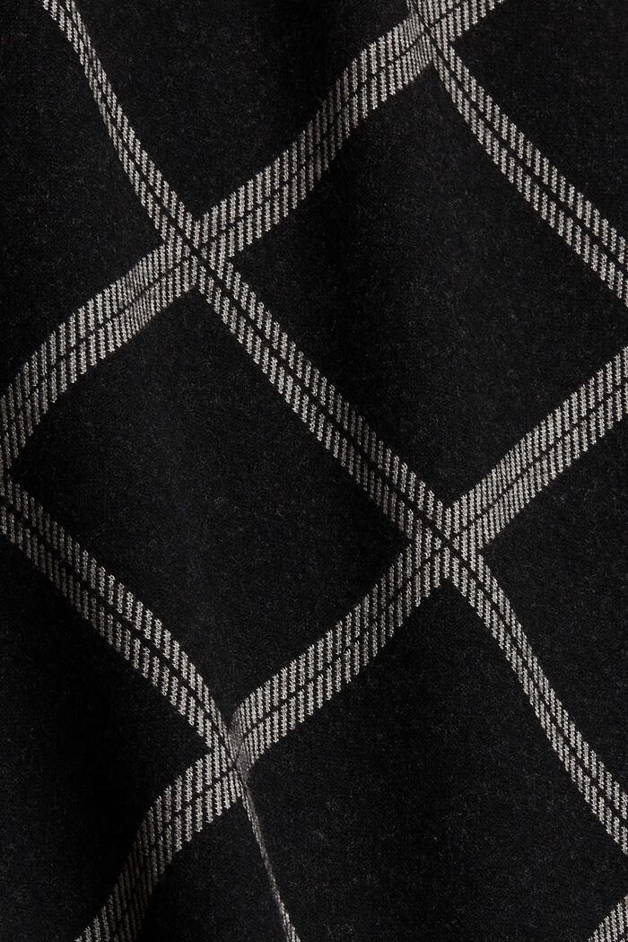 Rutig klänning med skärp, LENZING™ ECOVERO™, BLACK, detail image number 4