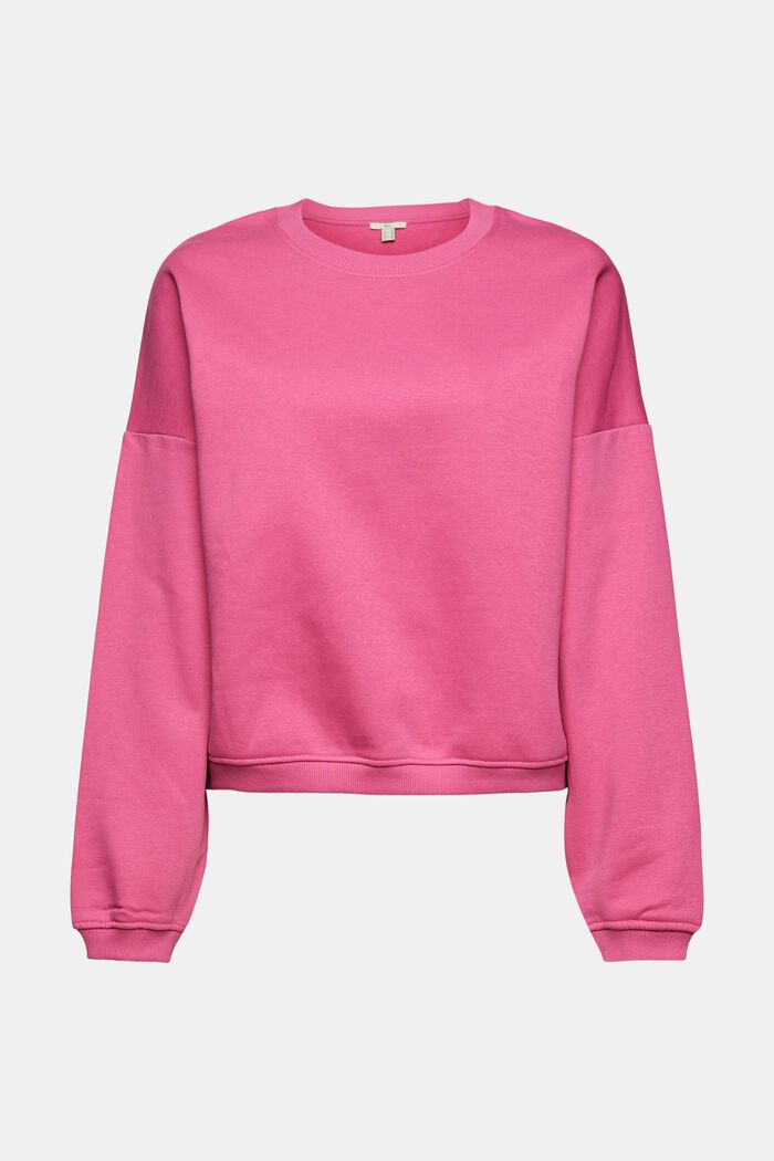Kortare sweatshirt med ekobomull, PINK, detail image number 5