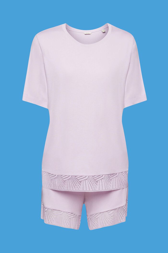 Pyjamas med kort ärm och shorts, VIOLET, detail image number 5