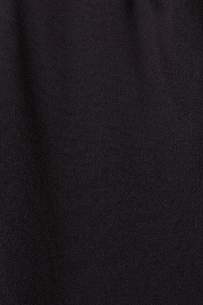Culottebyxa med hög midja med veck i midjan, BLACK, detail image number 1