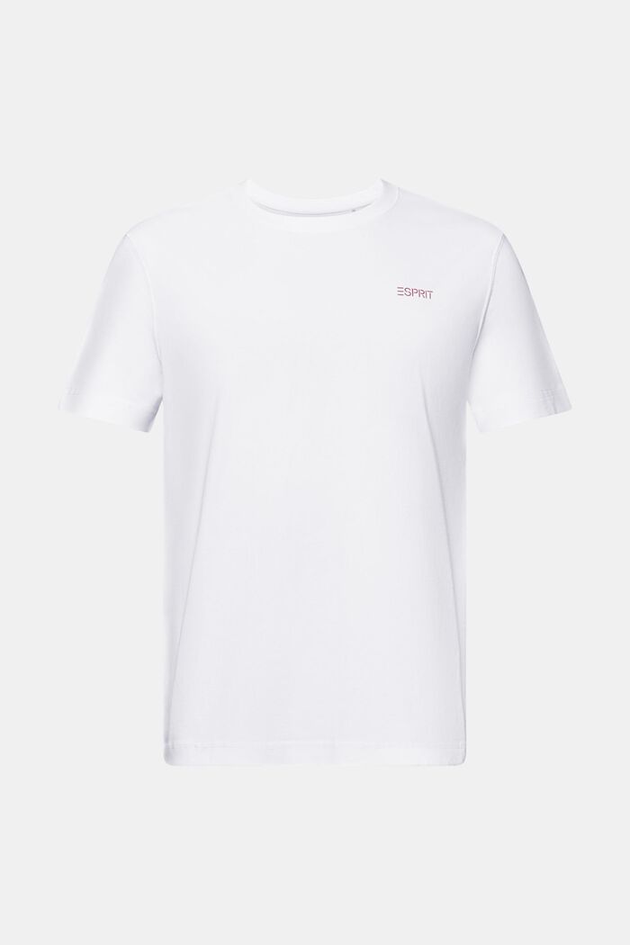 T-shirt i bomull med logo, WHITE, detail image number 7