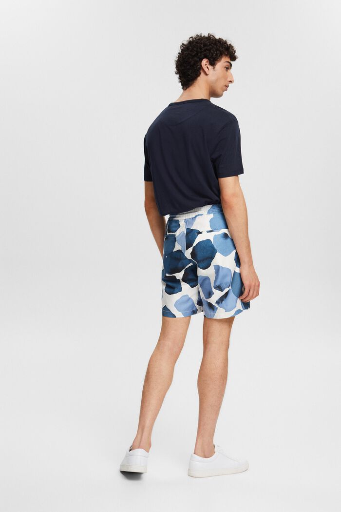 Mönstrade shorts i bomullsmix med TENCEL ™, NAVY, detail image number 6