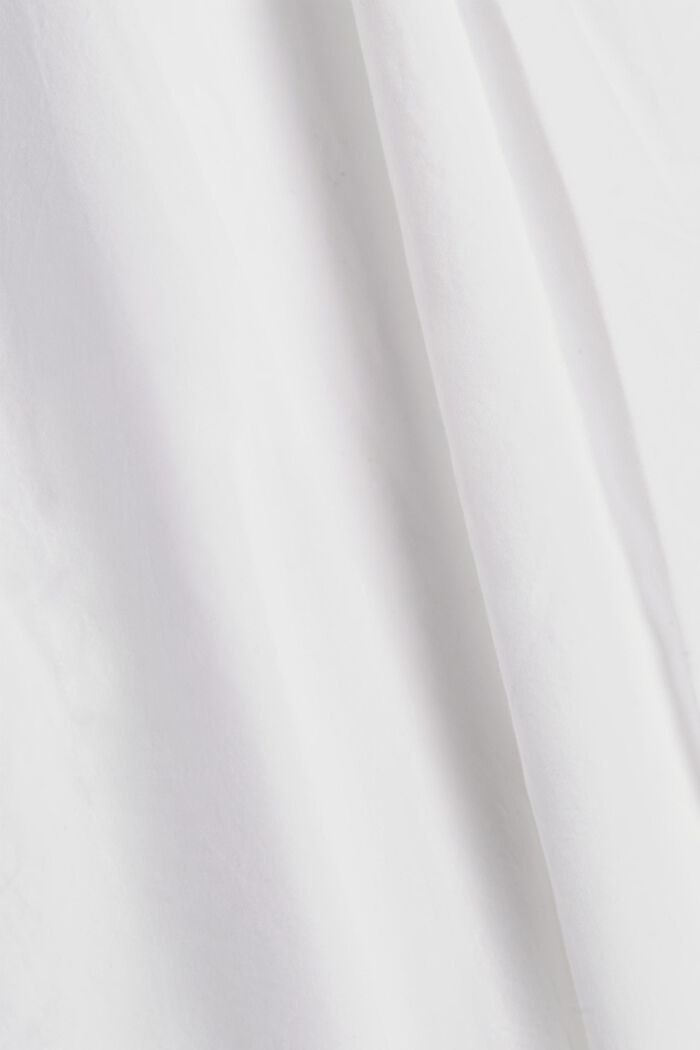 Lång blus i 100% ekologisk bomull, WHITE, detail image number 4