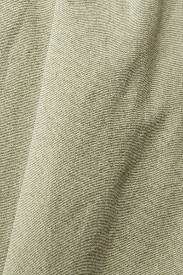 CURVY culottebyxa i denim med slitna effekter, LIGHT KHAKI, detail image number 4