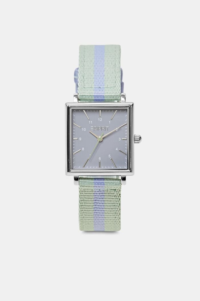 Klocka med vävt armband, rostfritt stål, SILVER, detail image number 0
