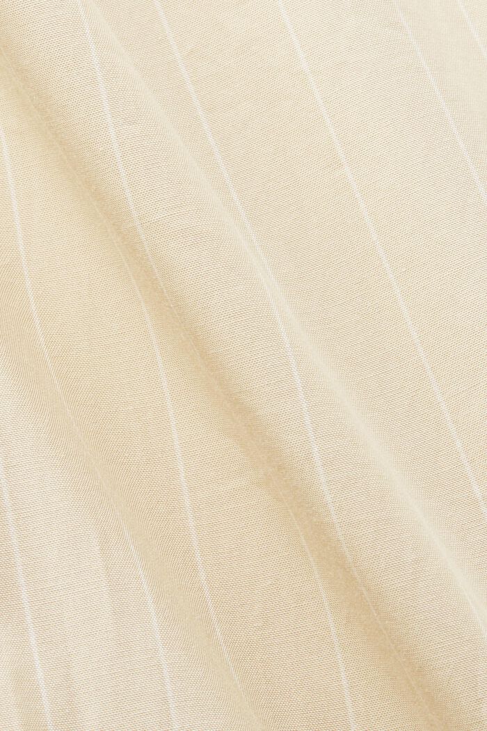 Kritstrecksrandig skjortklänning, 100% bomull, BEIGE, detail image number 5