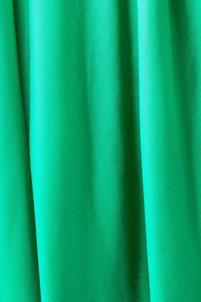 Midklänning av satin i linnemodell med skärp, GREEN, detail image number 4
