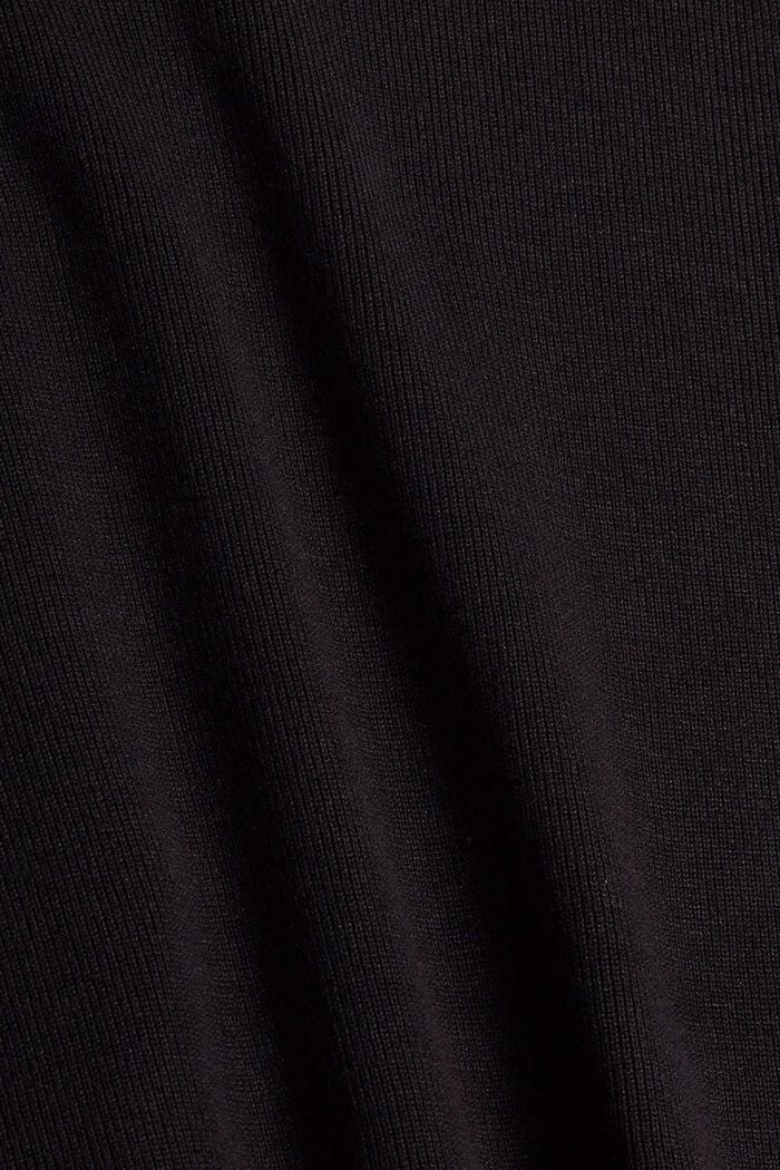 Stickad klänning med skärp, LENZING™ ECOVERO™, BLACK, detail image number 4