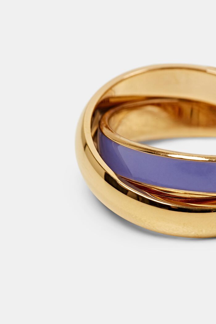Trio-ring i rostfritt stål, GOLD, detail image number 1