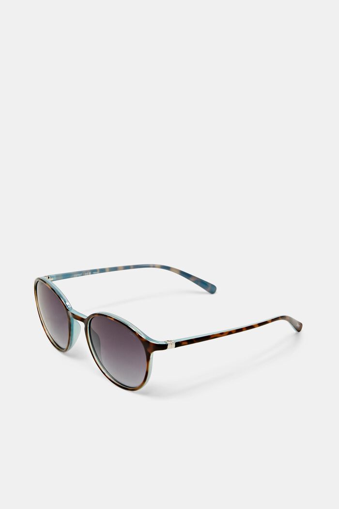 Runda solglasögon med tonade glas i unisexmodell, DEMI BLUE, detail image number 0