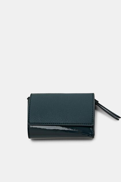 Glansig plånbok med viklock