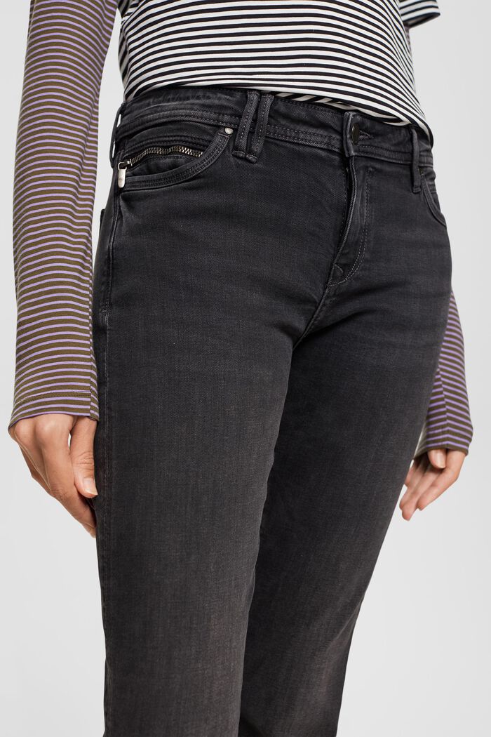 Jeans med vida ben, BLACK DARK WASHED, detail image number 2