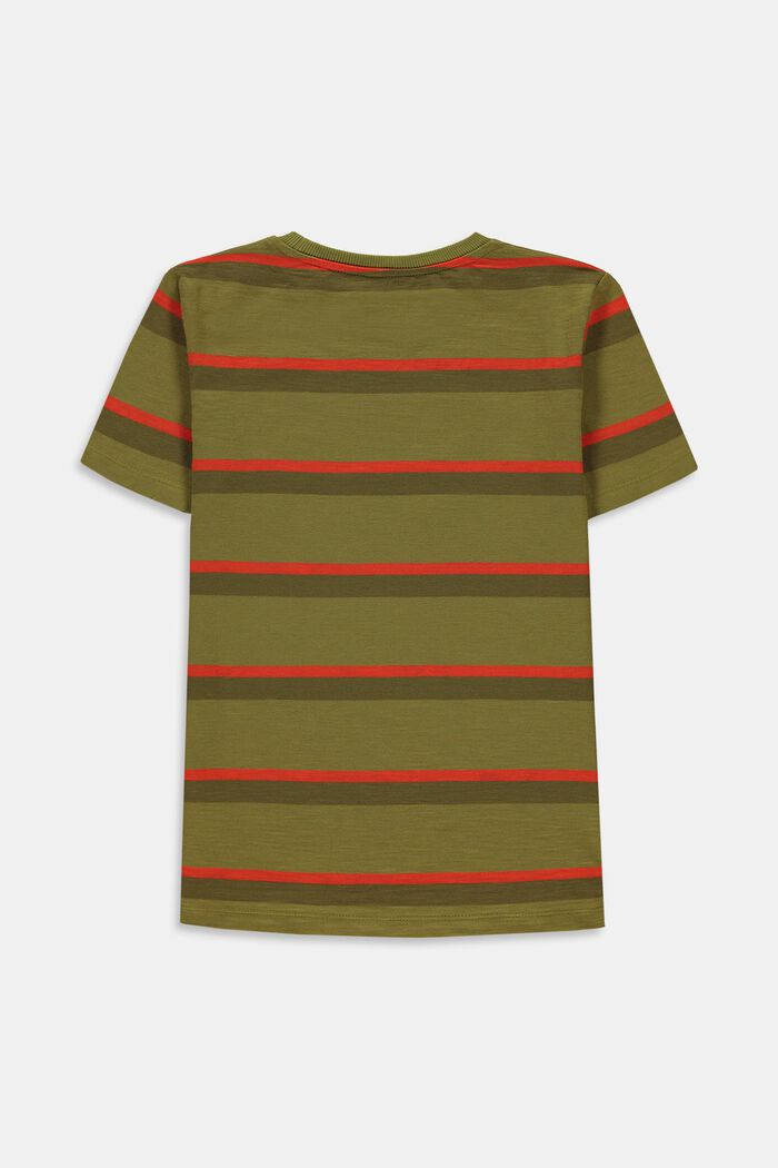 Randig T-shirt i 100% bomull, LEAF GREEN, detail image number 1