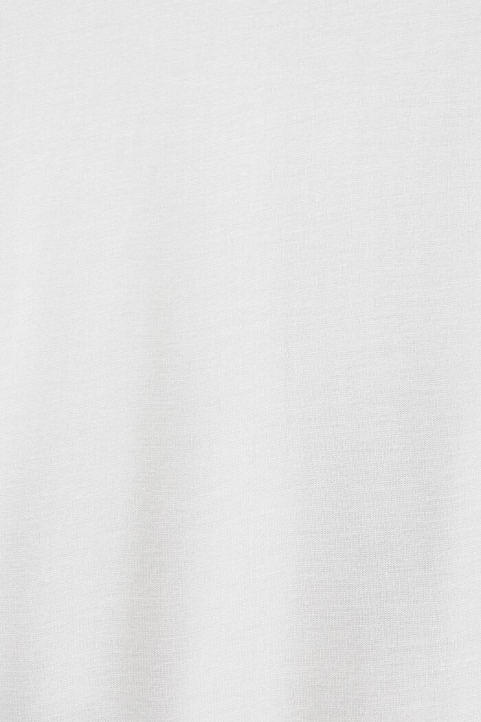 V-ringad T-shirt i viskos med metallictryck, OFF WHITE, detail image number 5