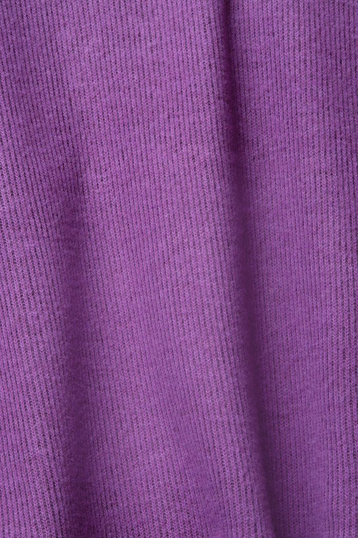 Huvtröja i borstat sweatshirtmaterial, VIOLET, detail image number 1