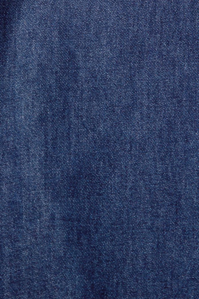 Jeansskjorta med påsydd ficka, BLUE DARK WASHED, detail image number 6
