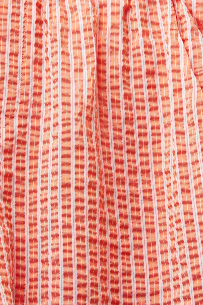 Krinklade randiga shorts, BRIGHT ORANGE, detail image number 6