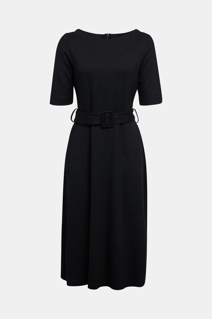 Jerseyklänning med LENZING™ ECOVERO™, BLACK, detail image number 0