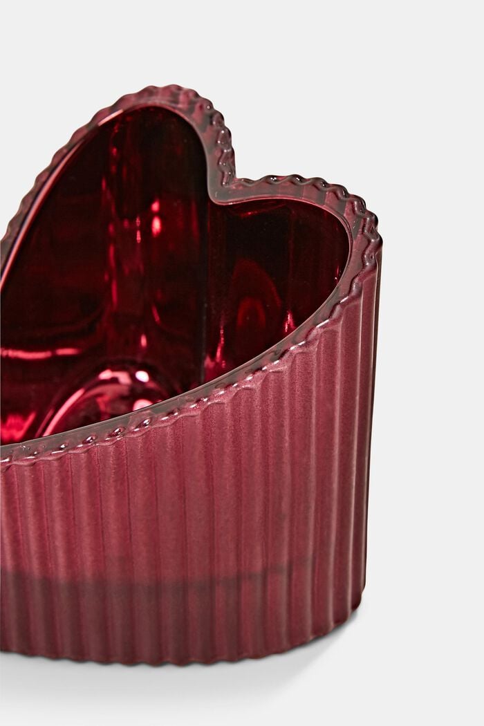 Set med 2 hjärtformade ljusglas, RED, detail image number 1
