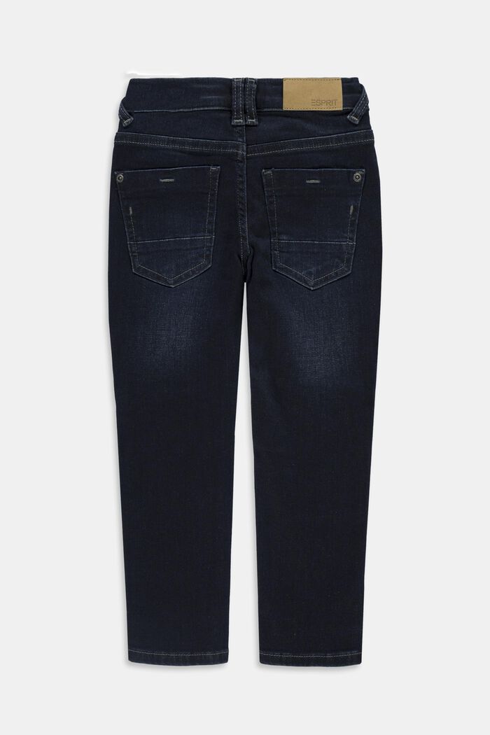 Jeans med smal passform och justerbar linning, BLUE MEDIUM WASHED, detail image number 1