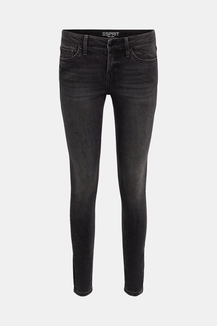 Skinny-jeans med låg midja, BLACK DARK WASHED, detail image number 6