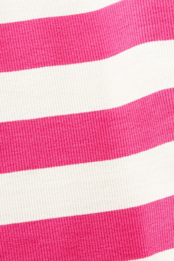 Randigt linne med logo, PINK FUCHSIA, detail image number 4
