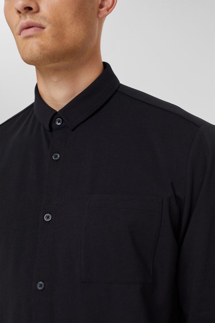 Jerseyskjorta med COOLMAX®, BLACK, detail image number 1
