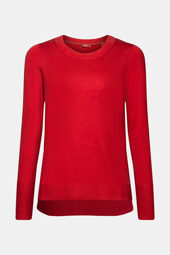 Finvävd tröja, DARK RED, detail image number 6