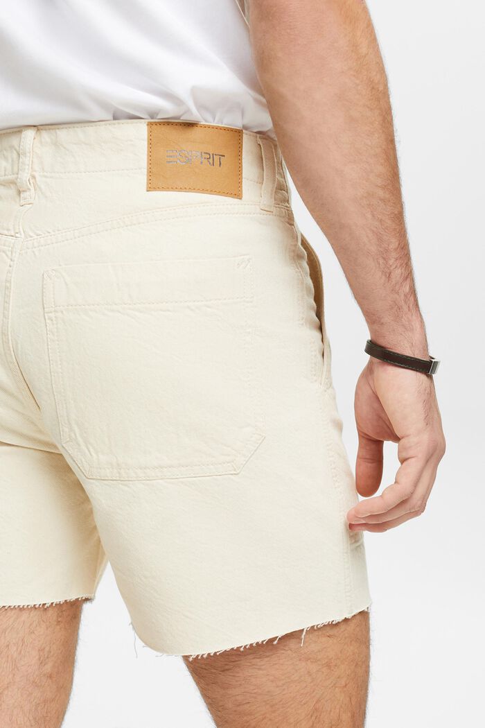 Jeansshorts med medelhög midja, OFF WHITE, detail image number 3