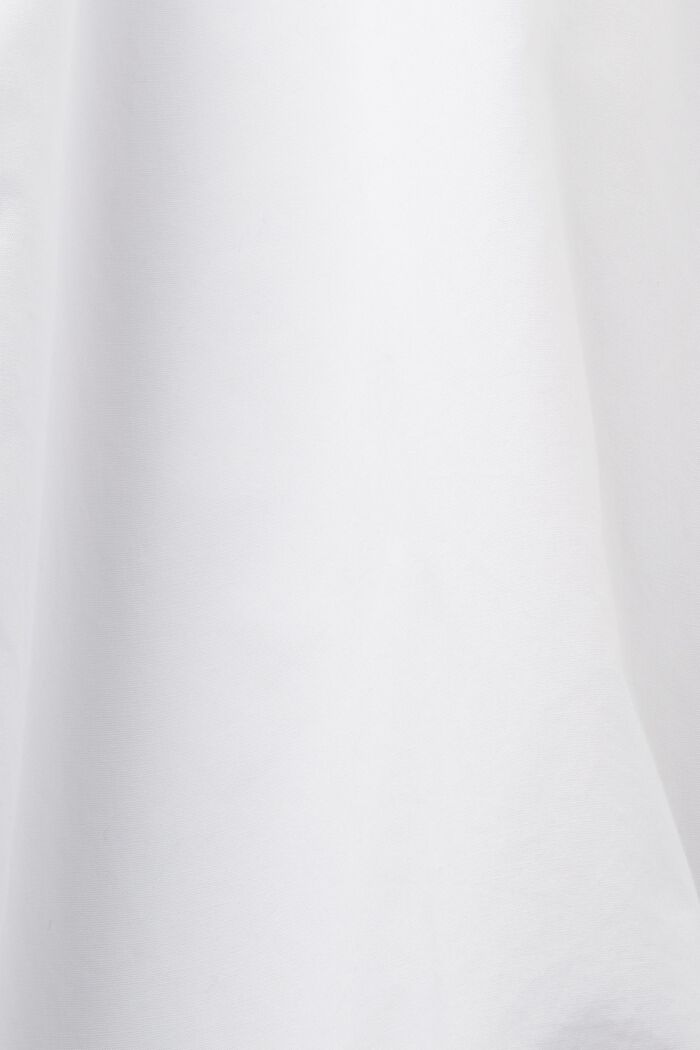 Skjortblus i poplin, 100% bomull, WHITE, detail image number 5