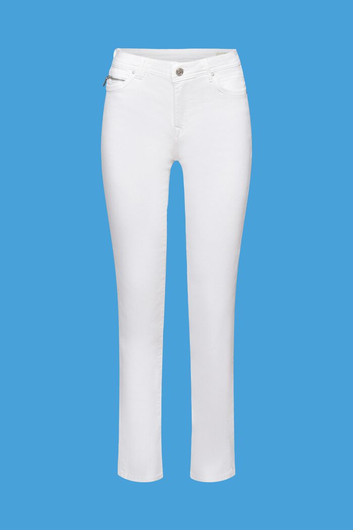 Jeans med dragkedjedetalj, WHITE, detail image number 6