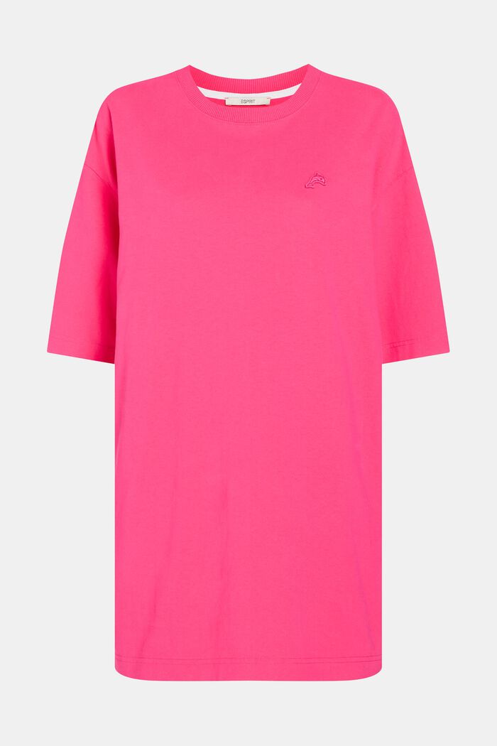 T-shirtklänning med delfinmärke, PINK, detail image number 4