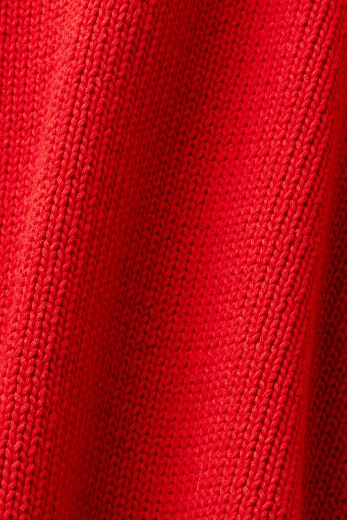 Grovstickad tröja med logo, DARK RED, detail image number 6