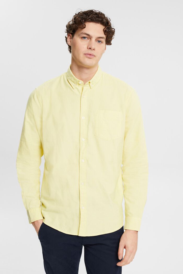 Button down-skjorta, BRIGHT YELLOW, detail image number 0