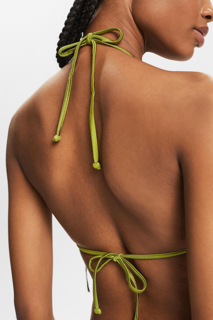 Vadderad trekantig bikiniöverdel, LEAF GREEN, detail image number 1