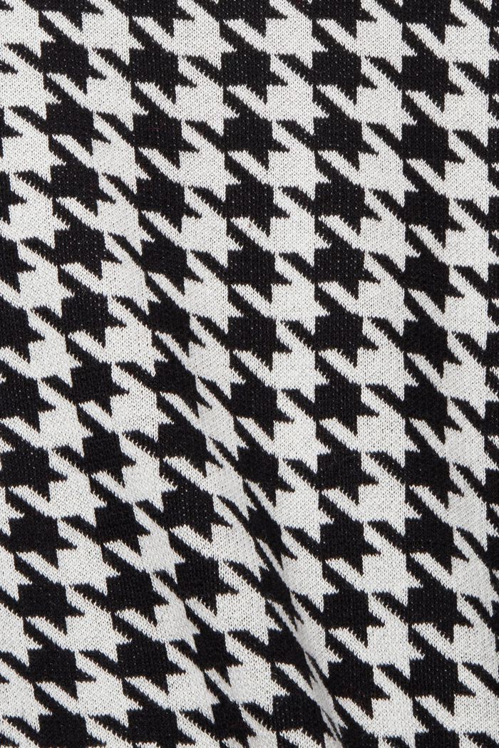 Tröja med pepitarutigt mönster, BLACK, detail image number 6