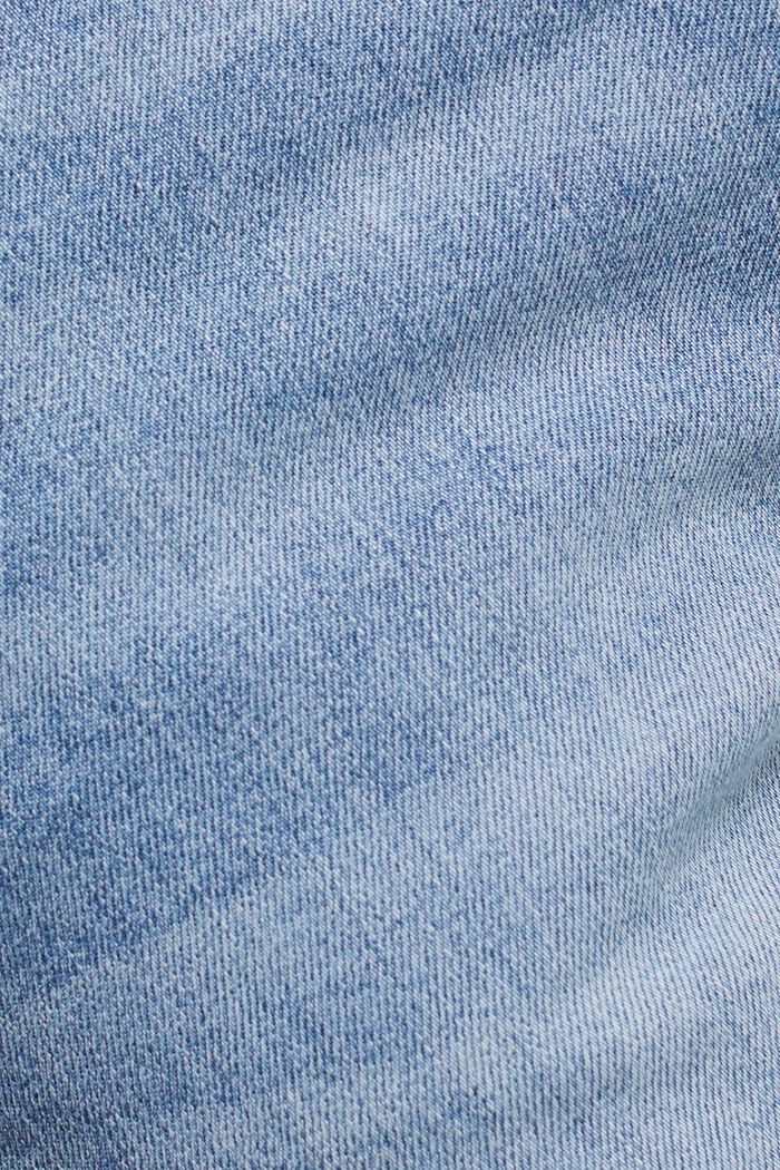 Raka jeansshorts med medelhög midja, BLUE LIGHT WASHED, detail image number 5