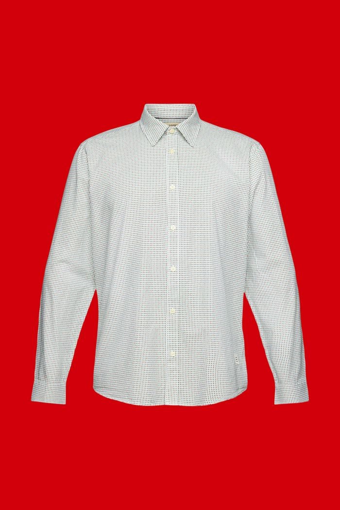Helmönstrad skjorta med smal passform, WHITE, detail image number 6