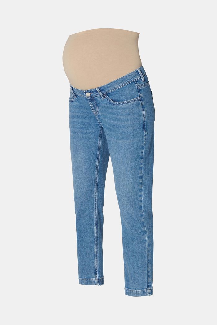 MATERNITY Korta jeans med linning över magen, MEDIUM WASHED, detail image number 5