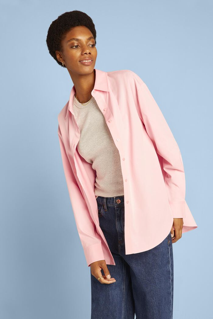 Oversized button down-skjorta, PINK, detail image number 0