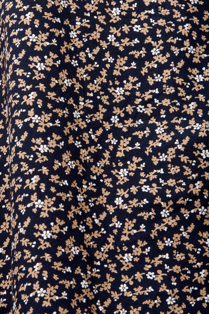 Mönstrad bomullsskjorta i slim fit, NAVY, detail image number 4