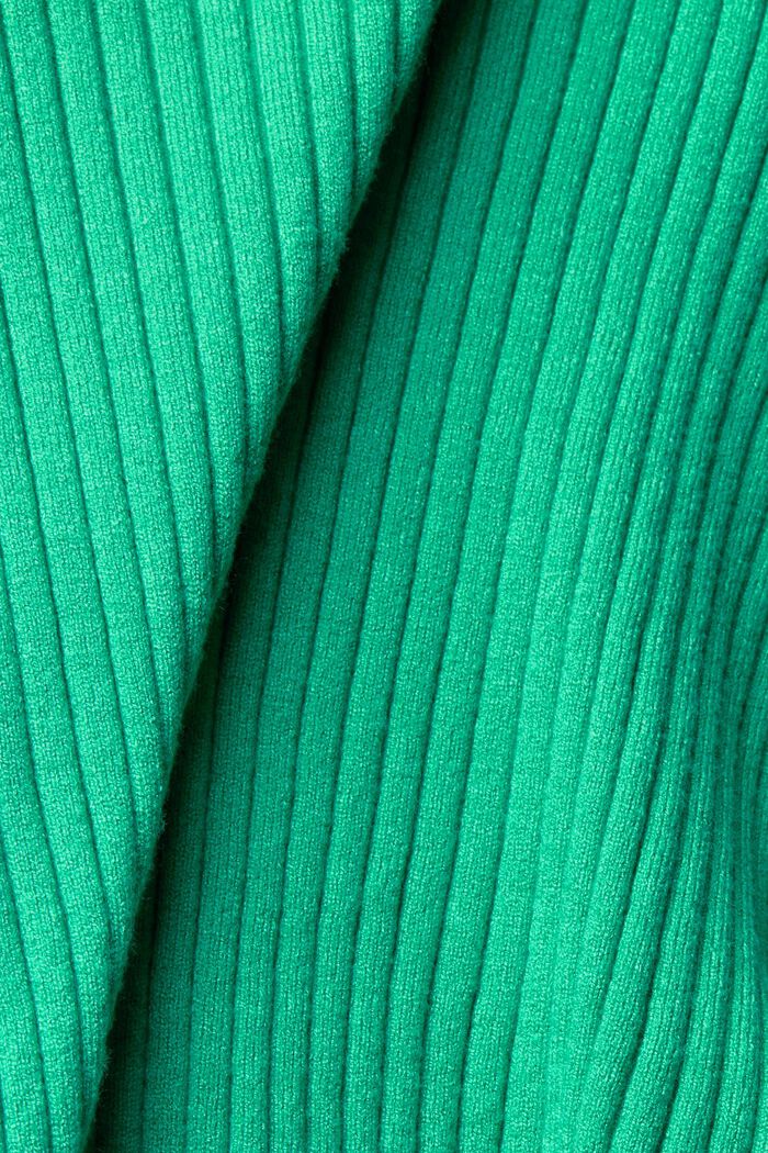 Ribbstickad polotröja, LIGHT GREEN, detail image number 5