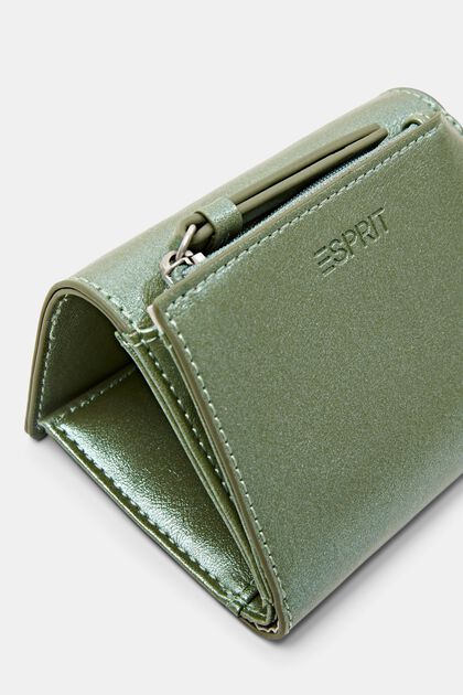 Glansig plånbok med viklock