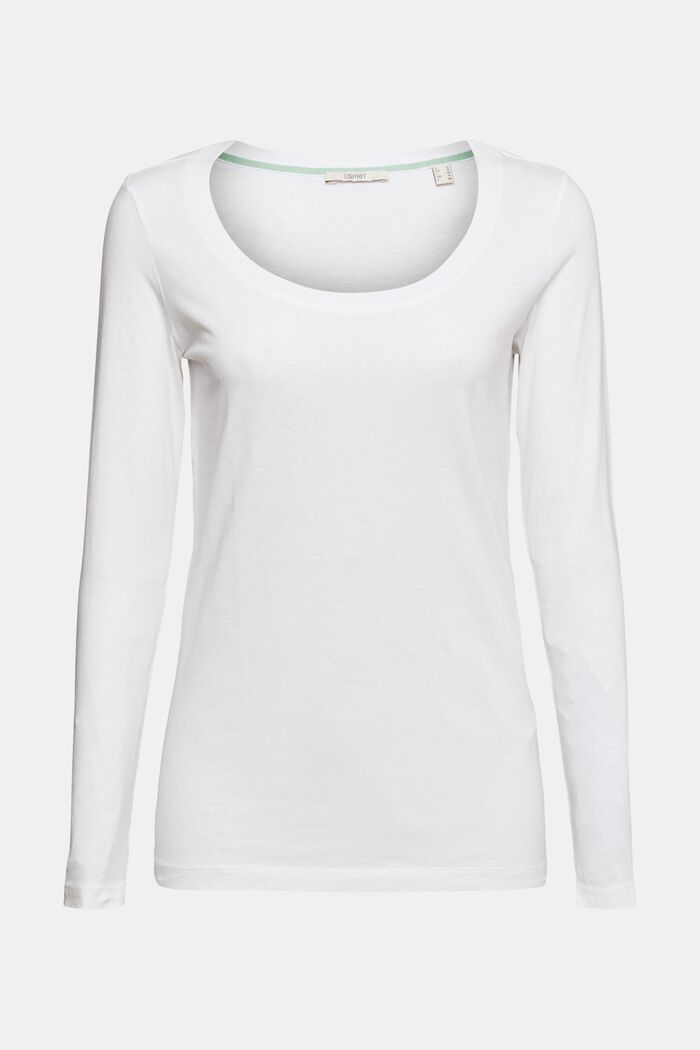 Långärmad T-shirt, WHITE, detail image number 2
