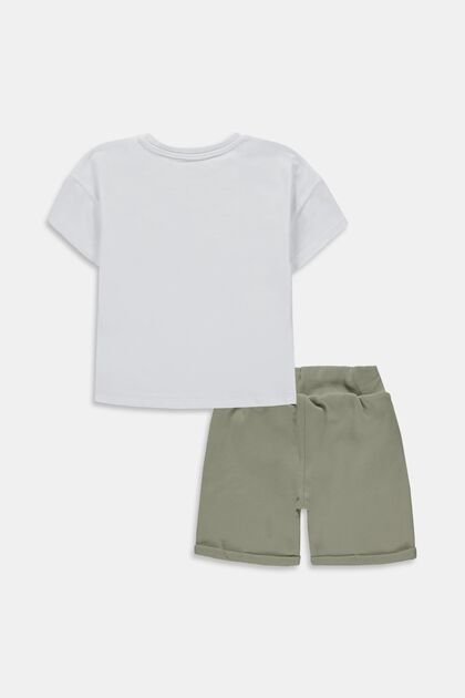 Mixat set: T-shirt och shorts med logotryck